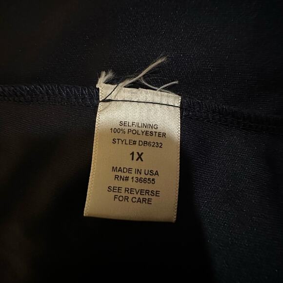 Dia & Co. West K.E.I. Nyla Wrap Front Mini Dress, Navy Floral Plus Size 1X, NWT - Picture 6 of 6